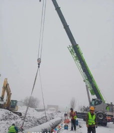 张贵庄污水处理厂管道安装顺利完成(图2)