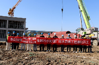 中铁上海局南京水务环保公司承建的南京仙林污水处理厂异地扩建项目尾水管道开工建设(图1)