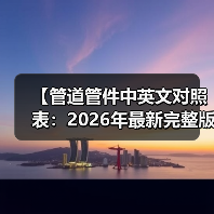 【管道管件中英文对照表：2026年最新完整版，工程人员必备工具】（图1）
